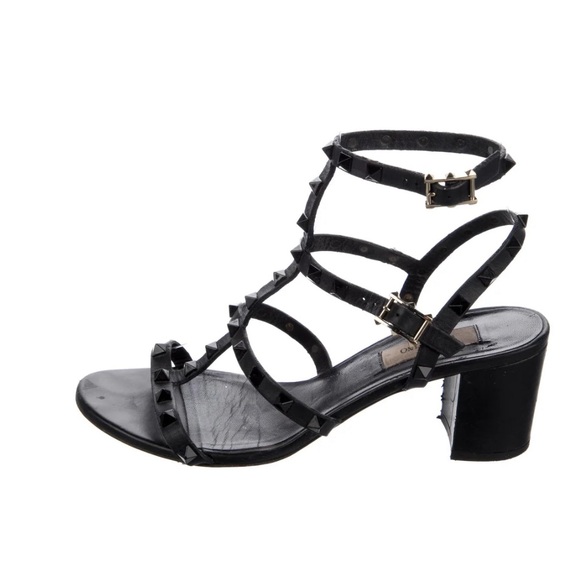 Valentino Tonal Rockstud Block Heel Size 38 - Picture 2 of 6